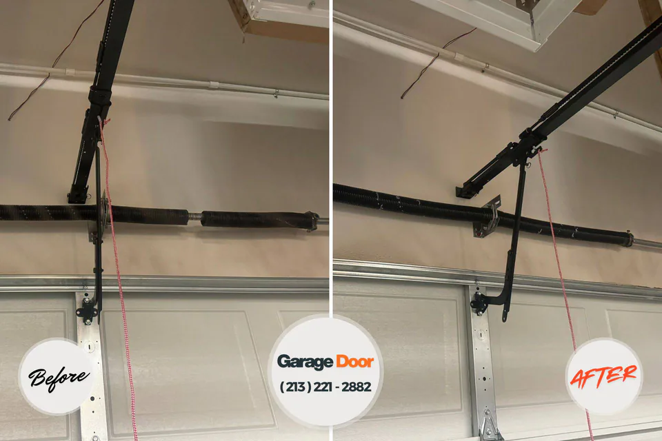 Before and after: garage door repair Morgantown, MS